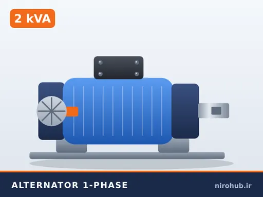 آلترناتور تک‌فاز بدون جاروبک ۲ کاوا