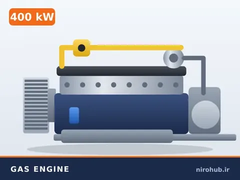 موتور گازسوز (گاز طبیعی/LPG) ۴۰۰ کیلووات ۱۵۰۰ دور