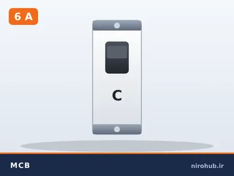 فیوز مینیاتوری (MCB) تک‌پل ۶ آمپر